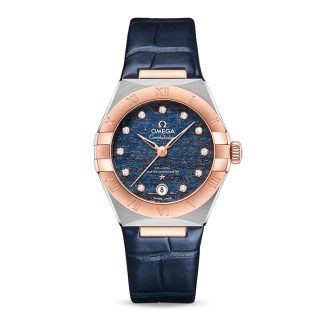 replica Omega Constellation Co Axial Master Chronometer 29mm Damenuhr blau O13123292099003