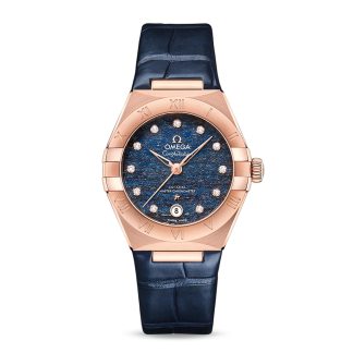 replica Omega Constellation Co Axial Master Chronometer 29mm Damenuhr blau O13153292099001