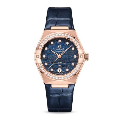 replica Omega Constellation Co Axial Master Chronometer 29mm Damenuhr blau O13158292099006