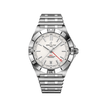 replica breitling Chronomat Automatic GMT 40 Edelstahl Weiß A32398101A1A1