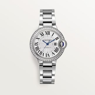 replica cartier Ballon Bleu de Cartier Uhr 33 mm Stahl Diamanten CRW4BB0023