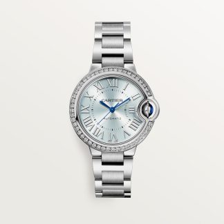 replica cartier Ballon Bleu de Cartier Uhr 33 mm Stahl Diamanten CRW4BB0028