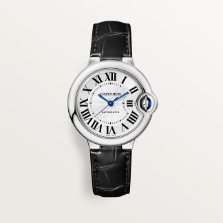 replica cartier Ballon Bleu de Cartier Uhr 33 mm Stahl Leder CRWSBB0030