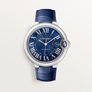 replica cartier Ballon Bleu de Cartier Uhr 42 mm Stahl Leder CRWSBB0027
