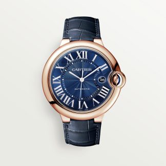 replica cartier Ballon Bleu de Cartier Uhr 42mm Rose Gold Leder CRWGBB0036