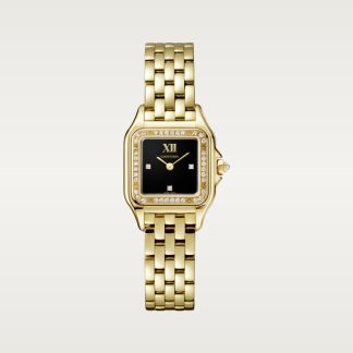 replica cartier Panthère de Cartier Uhr Kleines Modell Quarzwerk Gelbgold Diamanten CRWJPN0053