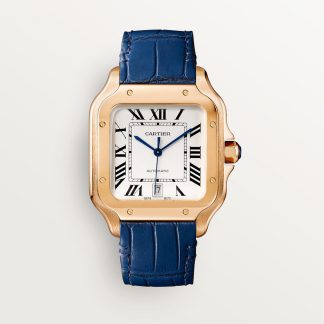 replica cartier Santos de Cartier Uhr Großes Modell Roségold CRWGSA0018