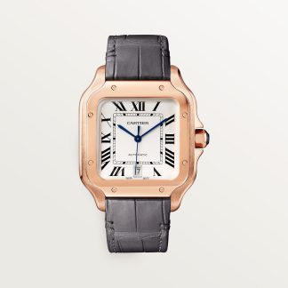 replica cartier Santos de Cartier Uhr Großes Modell Roségold CRWGSA0019