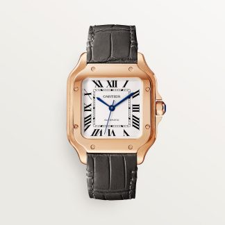 replica cartier Santos de Cartier Uhr Mittleres Modell Roségold CRWGSA0028