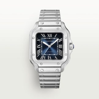 replica cartier Santos de Cartier Uhr Mittleres Modell Stahl CRWSSA0063